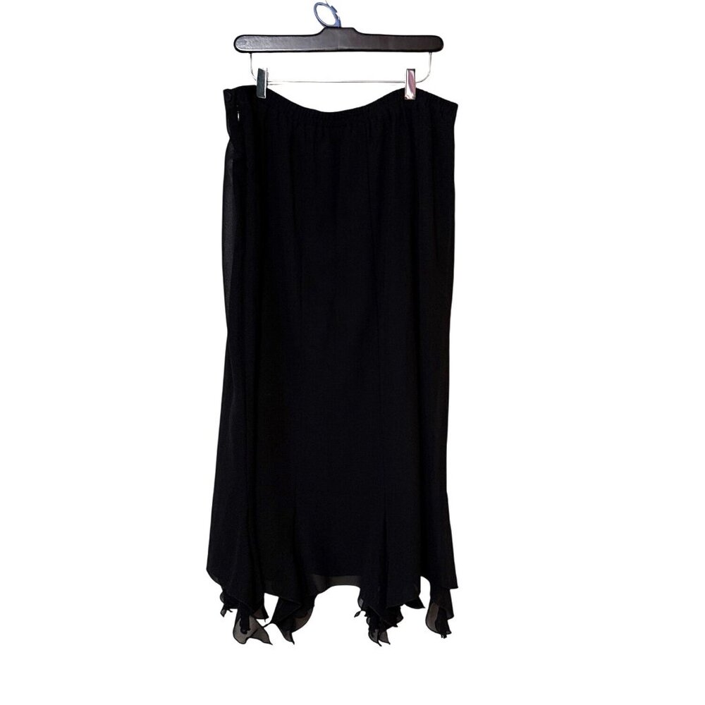 Black Plus Size 18W Handkerchief Hem Skirt witchy whimsygoth dark fairy - Picture 2 of 5